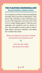 Text on a pink background with a question about resourcefulness and inspired action.