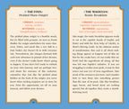 Two cards from a tarot deck with descriptions of 'The Fool' and 'The Magician'.