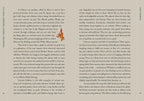 Book page with text and a cat illustration on a white background