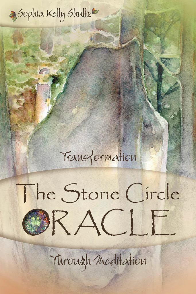Book cover of 'The Stone Circle Oracle' with a stone and nature design.