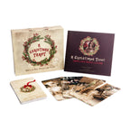 A Christmas Tarot card set with tarot cards and packaging on a white background