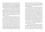 Text pages from a book or magazine with quotes and descriptions.