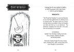 Card from a tarot deck with a black and white illustration of a person with a pendulum and text explaining its meaning.