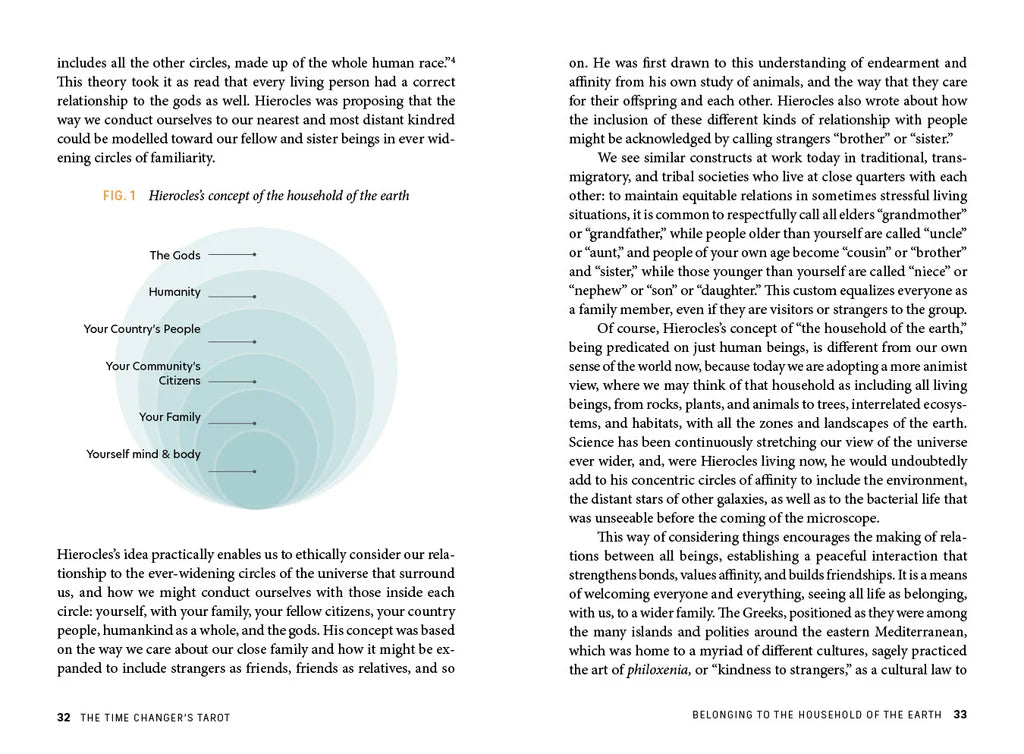 Page from a book with text and a diagram of Haeckel's concept of 'the household of the earth'.
