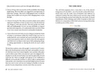 Page from a book or guide with text and an image of a stone with concentric circles.