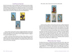 Page from a book or guide on card spreads with tarot cards and text.