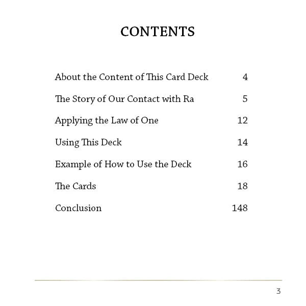 The Law of One Contemplation Deck: Inspiration and Guidance from Ra