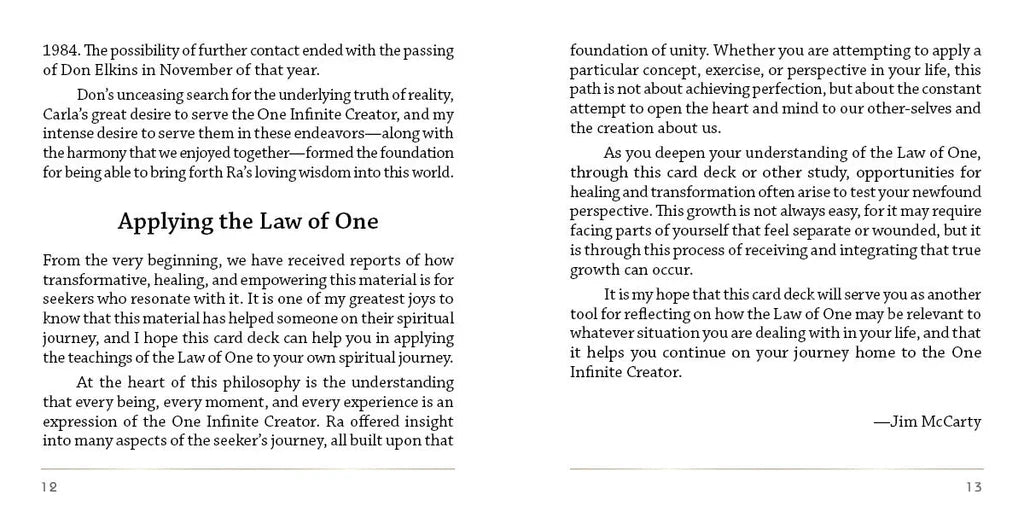 The Law of One Contemplation Deck: Inspiration and Guidance from Ra