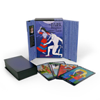 Dark Daughter Tarot set with tarot cards and box on a white background