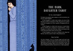 Dark Daughter Tarot book cover with text and blue patterned design
