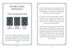 Instructions for a tarot card spread with three cards labeled 'Past Influence', 'Present Challenge', and 'Future Result'.