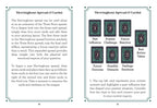 Instructions for the Herringbone Spread with card layout and explanations on a white background.