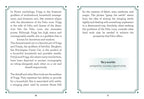 Two pages from a book with text and decorative elements on a white background