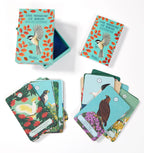 Set of 'The Wisdom of Birds' card decks with colorful bird illustrations on a white background.