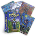 Shaman's Tarot card set with colorful covers featuring tribal designs.