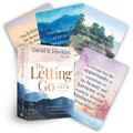 The Letting Go Deck by David R. Hawkins with inspirational cards on a white background