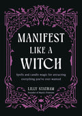 Book cover of 'Manifest Like a Witch' with decorative purple border on black background