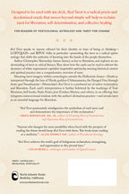 Book cover of 'Red Tarot' with text about decolonized oracle and liberation.