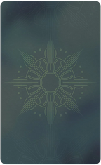 Dark green mat with a central geometric design