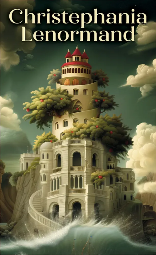 Fantasy castle surrounded by nature with 'Christephania Lenormand' text at the top.