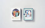 Two card decks from 'Art Oracles' on a light gray background