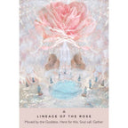 Book cover of 'Lineage of the Rose' with pink rose and babies in water design.