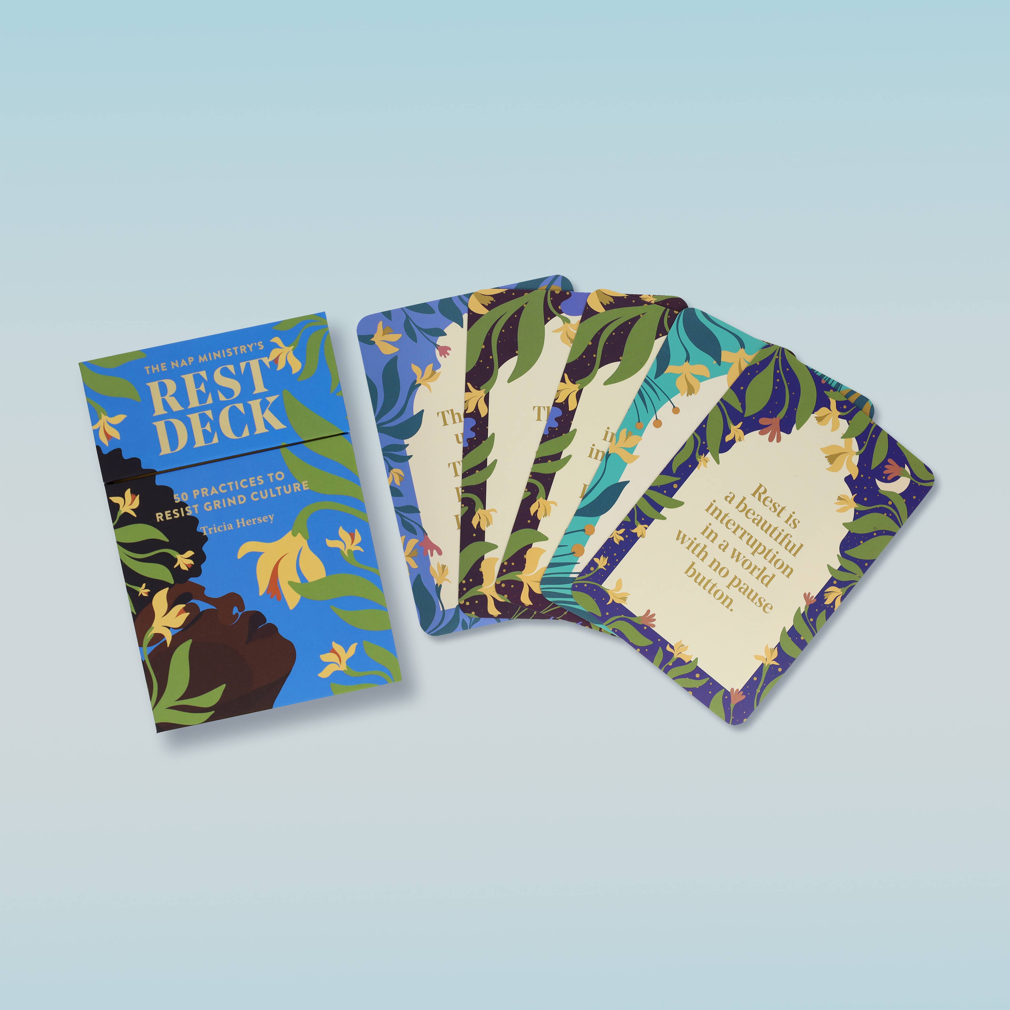 REST Deck card set with colorful design on a light blue background