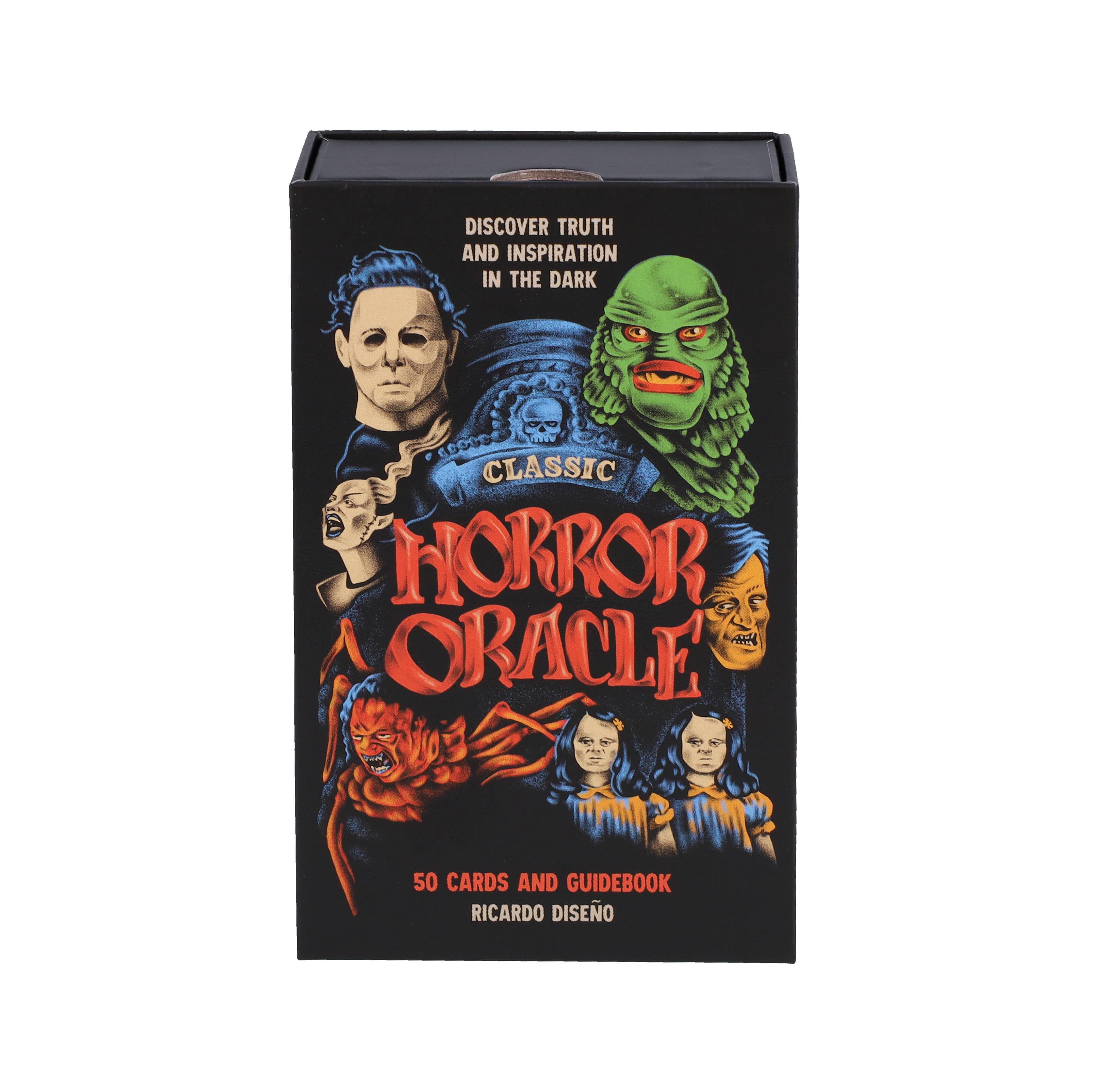 Box for 'Classic Horror Oracle' with horror-themed illustrations on a black background