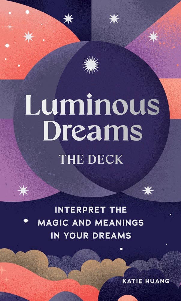 Book cover of 'Luminous Dreams: The Deck' with colorful design elements and text.
