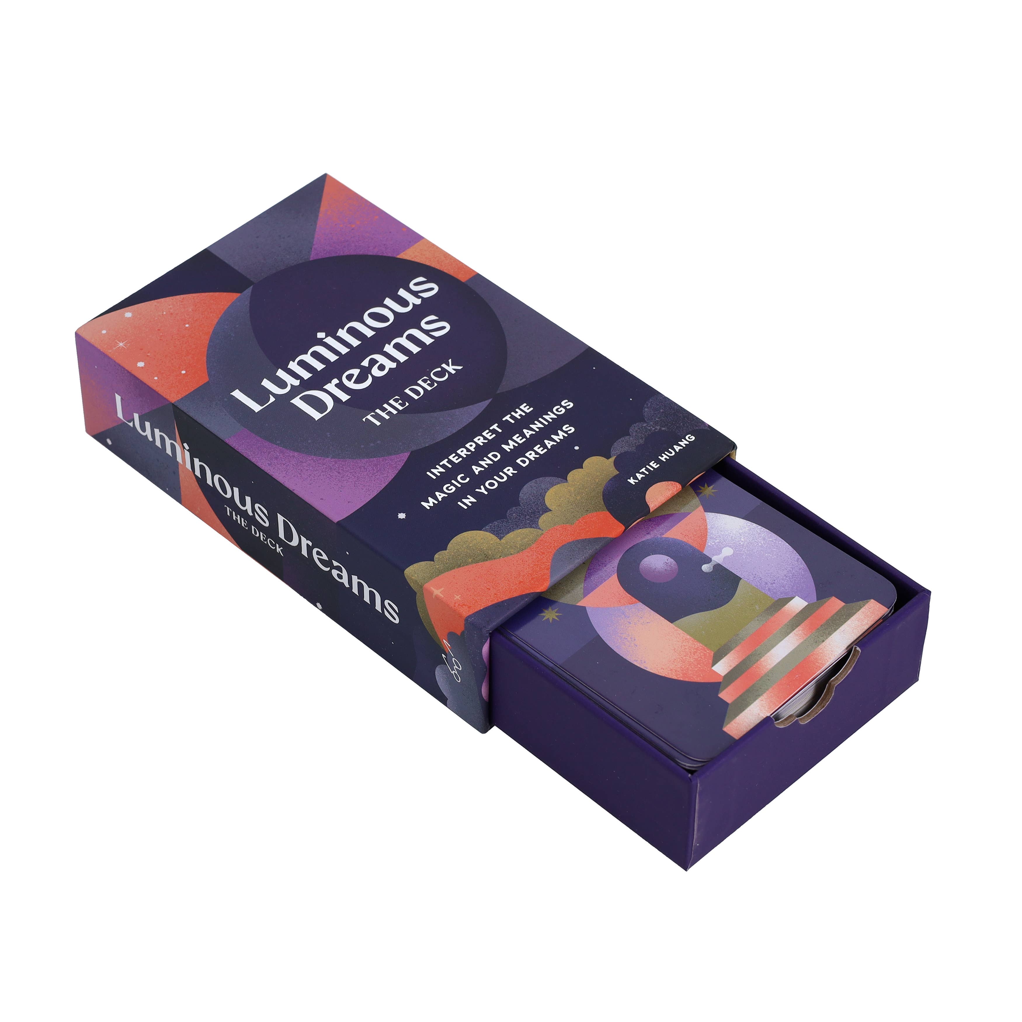 Box of 'Luminous Dreams' with colorful design on a white background