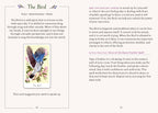 Page from a book or guide featuring an illustration of a bird and text about assertiveness and vision.