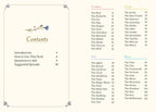 Table of contents for a deck with various topics listed.