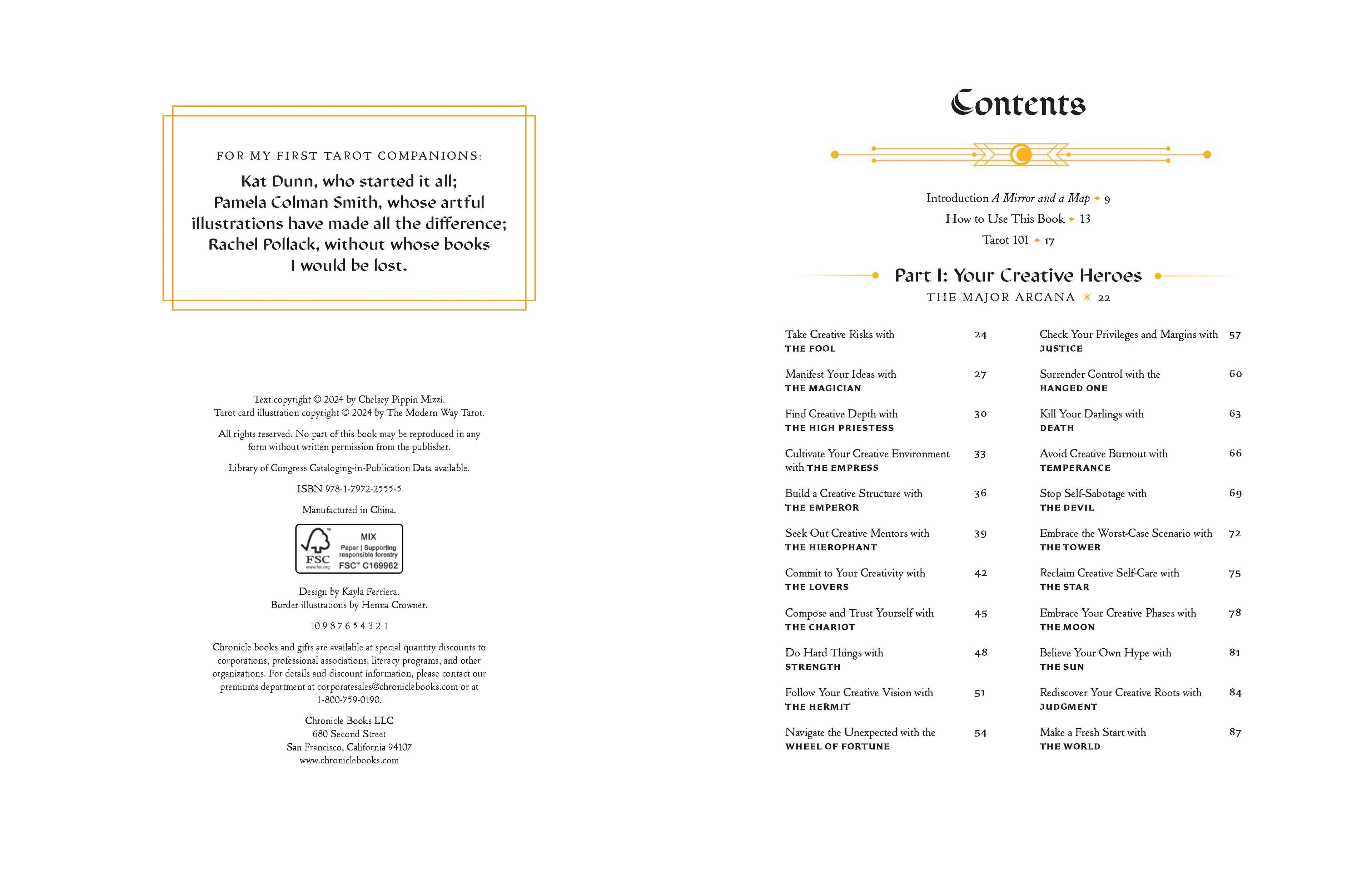 Table of contents page from a book or document with text and bullet points on a white background.