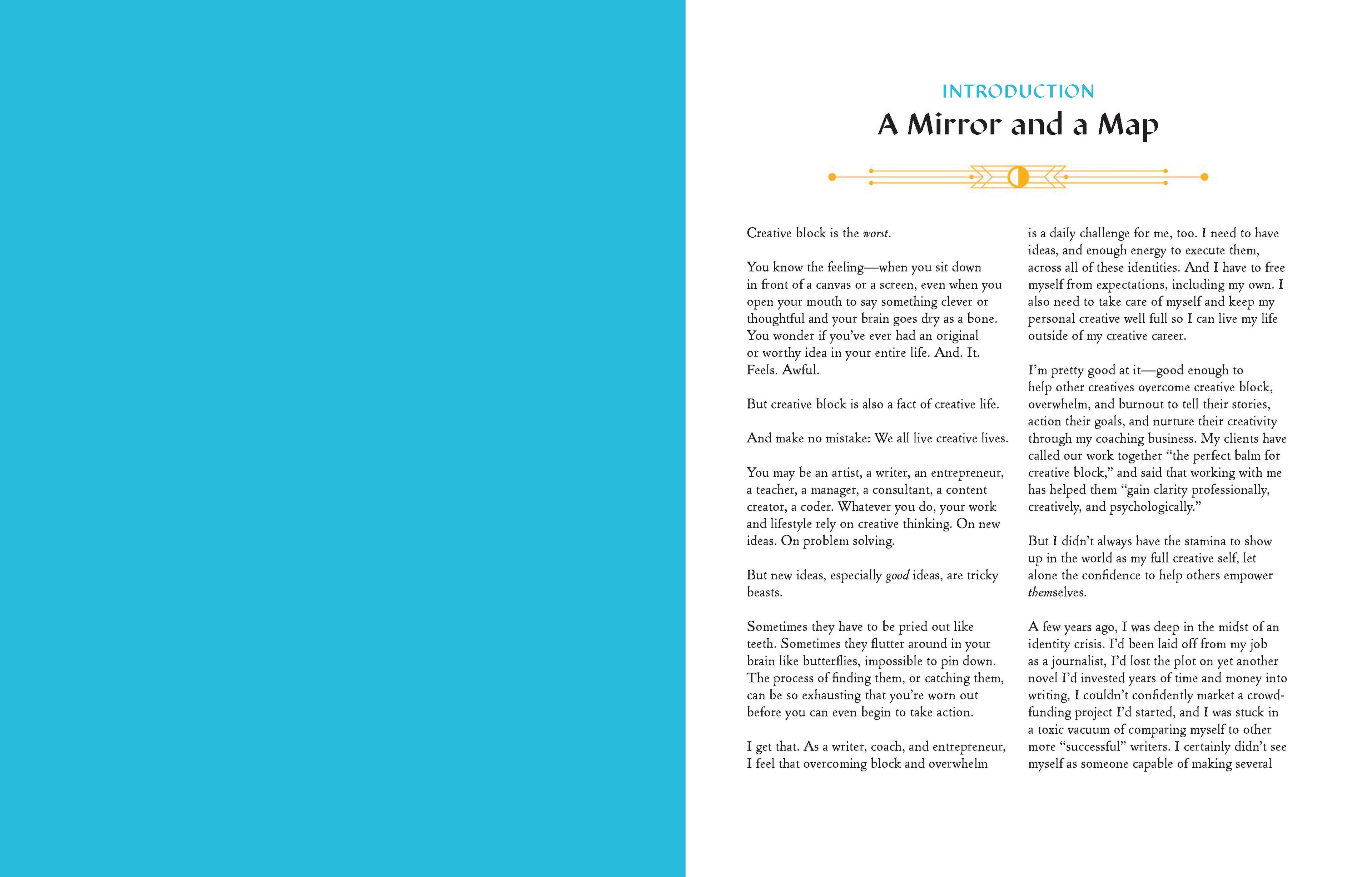 Text document with 'A Mirror and a Map' title on a white background