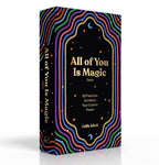 Card deck packaging titled 'All of You Is Magic' with colorful border on a white background