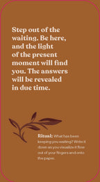 Brown book cover with motivational quote and leaf illustration