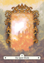 Decorative mirror with silhouettes in a mystical setting, labeled 'The Spirit World'.