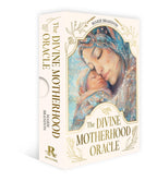 Box for 'The Divine Motherhood Oracle' with an illustration of a mother and child on a white background.