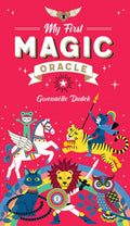 Book cover of 'My First Magic Oracle' with colorful illustrations on a red background