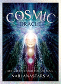 Book cover of 'Cosmic Oracle' with a mystical design and text.