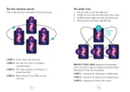Instructions for a tarot card spread titled 'The Four Elements Spread' with card placements and interpretations.