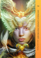Book cover with a fantasy design featuring a person with glowing elements and an orange spine.