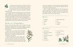 Page from a book or magazine with text and botanical illustrations on a white background