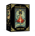 Dungeons & Dragons Tarot Deck packaging with artistic design on a white background