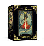 Dungeons & Dragons Tarot Deck packaging with artistic design on a white background