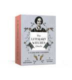 Box for 'The Literary Witches Oracle' with illustrations and text on a white background