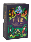 Disney Villains Tarot Deck packaging with colorful illustrations on a dark background