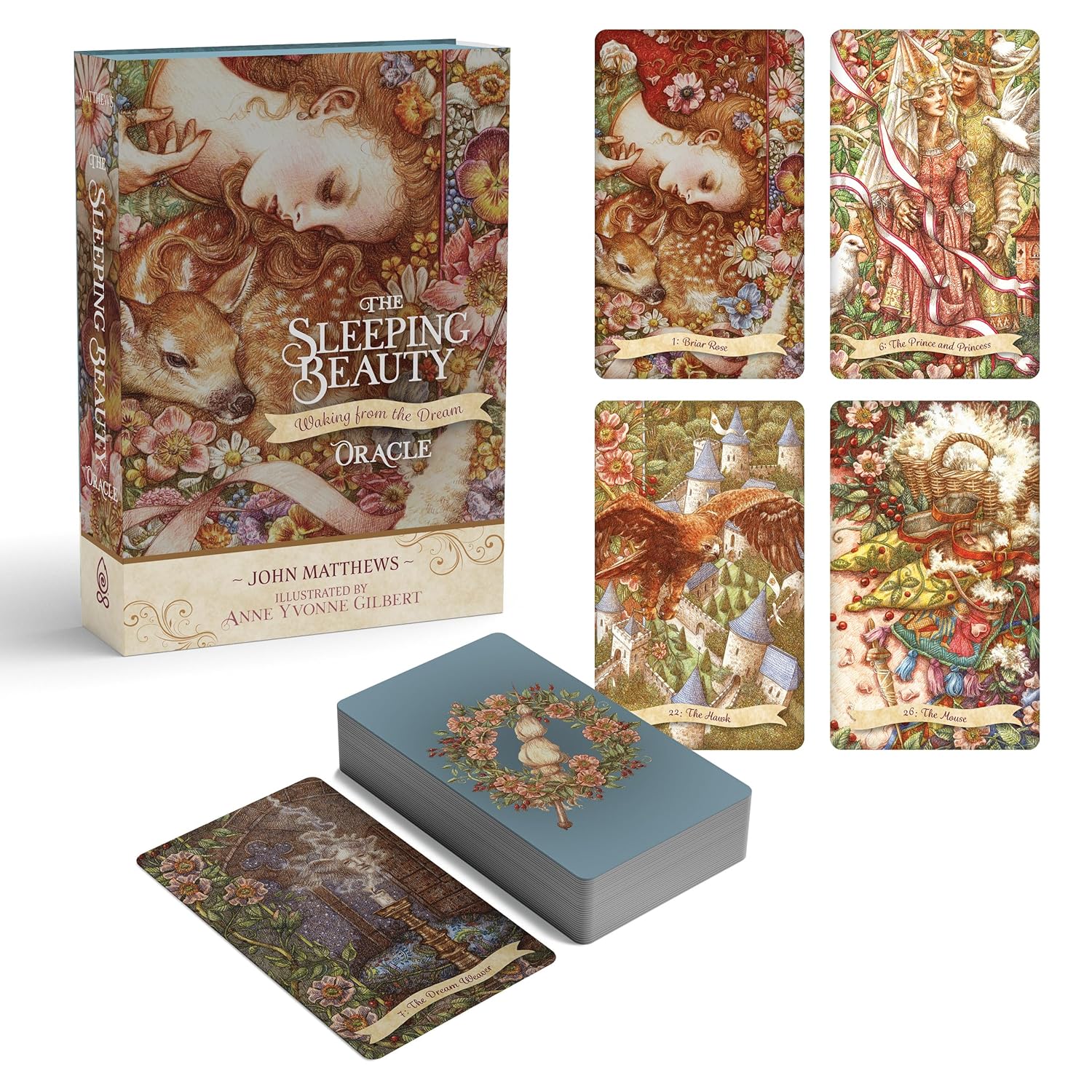 Sleeping Beauty Oracle card set with packaging and cards displayed.