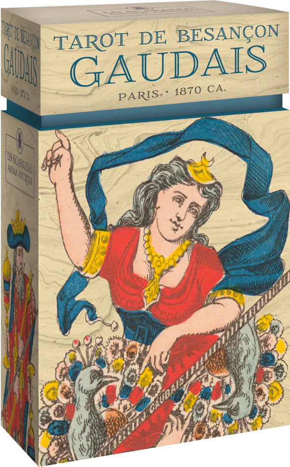 Box of Tarot de Besanôncon Gaudais with decorative design and text.