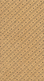 Patterns with wavy lines and small stars on a beige background - back of tarot card